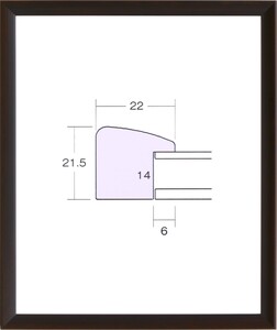 デッサン用額縁 木製 5899 半切サイズ コクタン