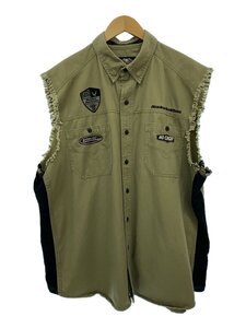 HARLEY DAVIDSON◆ベスト/XL/コットン/KHK