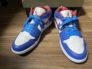 ☆ NIKE AIR JODAN 1 RETRO LOW“East Coast Edition”White/V.Red-Royal .8/5 (26.5cm) トリコロール☆