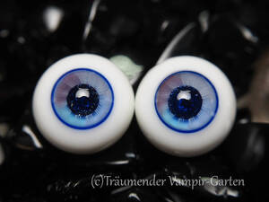 18mm 高品質 グラスアイ A品【Campanella Blue】（管理番号 QP-02）