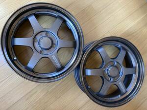 RAYS VOLK RACING ORIGINAL FORGED☆TE37 KCR BR 15x5.5J 4H PCD100 OFF45 15インチ2本セット