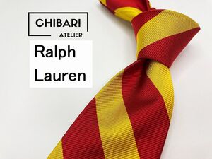 【超美品】Ralph Lauren　ラルフローレン　レジメンタル柄 ネクタイ 3本以上 送料無料 メンズ レッドブラウン　1105223