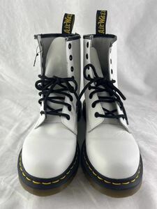 【Dr.Martens 】ドクターマーチン 8ホール レザー ショートブーツ レースアップブーツ　ホワイト　UK7