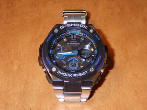 【中古美品】CASIO カシオ G-SHOCK ジーショック G-STEEL GST-W100D-1A2 電波ソーラー マルチバンド6