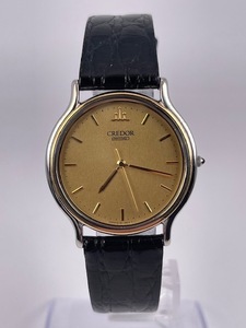 SEIKO セイコー 稼動品 8J81-6B00 CREDOR クレドール 18Kベゼル メンズ 時計 クオーツ 【No.524】