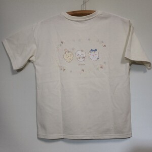 ちいかわ　バックプリント半袖Ｔシャツ　ハチワレ　うさぎ　アイボリー