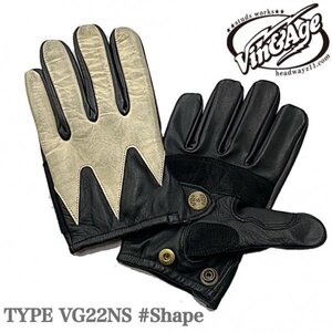 送料0 Vin&Age ヴィンアンドエイジ NAUGHTY SHORT GLOVES ナーティー VG22NS #1 SHAPE-S スタッズ無し 70