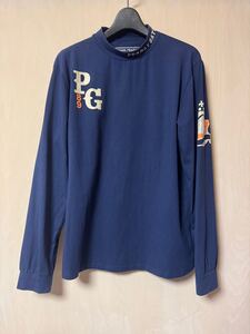 PEARLY GATES パーリーゲイツ モックネック 長袖Tシャツ ネイビー 5