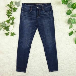 美品　American Eagle　アメリカンイーグル　JEGGING ジェギング　ユーズド加工ストレッチスキニー　super super stretch x4　US6 SHORT