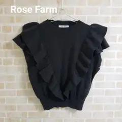 .Rose Farm フリルノースリーブニット