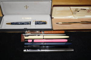 未使用有り”SHEAFFER.PARKER.WATERMAN.CROSS.万年筆・ボールペン・シャープペン”10本