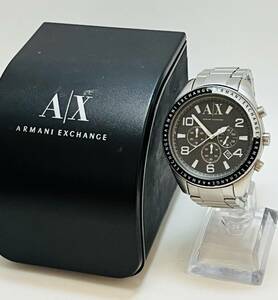 動作　ARMANI EXCHANGE AX1254 アルマーニ・エクスチェンジ クロノグラフ メンズ　腕時計　箱