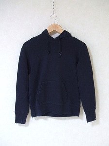 MHL. LOOPBACK COTTON LOOPWHEELER HOODIE WOMENS スウェット サイズ2 定価24,200 パーカー ネイビー エムエイチエル 2-0929M 202416