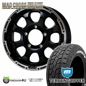 4本セット マッドクロスグレイス GRACE 16x5.5J 5/139.7 +20 GB/P MONSTA モンスタ テレーングリッパー A/T 215/70R16 WL ジムニー JB64