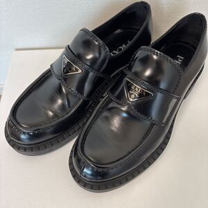 PRADA プラダ チョコレート ブラッシュドレザー ローファー サイズ5 24センチ 国内正規品 箱付き