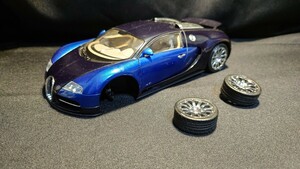 【ジャンク】1/18 AUTOart オートアート BUGATTI ブガッティ Veyron ヴェイロン 16.4 青×黒 （詳細説明文に記載）