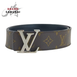 LOUIS VUITTON ルイヴィトン モノグラム サンチュール 85/34 ブラウン ゴールド金具 PVC/レザー M9821 ベルト リバーシブル メンズ 409591