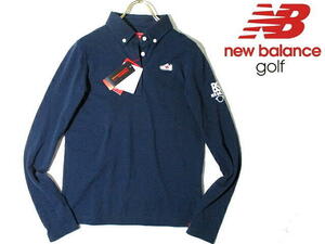 新品▼ 即決　安い！　ニューバランスゴルフ　1サイズ　長袖ポロシャツ　紺　ネイビー　レディース　newbalance GOLF　女性用