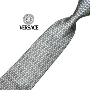 VERSACE ネクタイ エンジェルフィッシュ パターン柄 切り替えし ヴェルサーチェ メンズ服飾小物 ネコポス可 USED 中古 t510