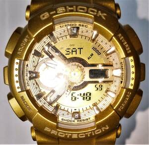 新品同様 超激レア 海外版 アナデジ G-SHOCK ジーショック GMA-S110VK-9ADR ゴールド GOLD 男女兼用 メンズ レディース　