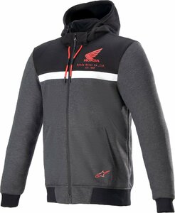 Lサイズ - ブラック/グレー/レッド - ALPINESTARS アルパインスターズ Honda Chrome Street フーディー/パーカー