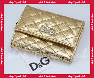 D&G＊ドルガバ【RP1170】ヤギ革＊ヘビ柄型押・ハーフ＊財布