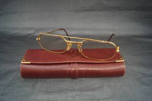 ◆ Cartier / カルティエ トリニティ メガネ ヴィンテージ アイウェア 55□20 140 度入り ケース付き 132954