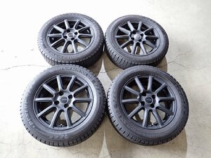 YS10694【送料無料165/65R15 185/60R15】ルノー トゥインゴなどへ ダンロップ 中古スタッドレス ★15×5J 5.5J 100/4H ET39 ET38★