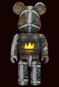 BE@RBRICK Jean-Michel Basquiat King Pleasure 100％ & 400％ medicom toy ベアブリック ジャンミッシェルバスキア キング プレジャー