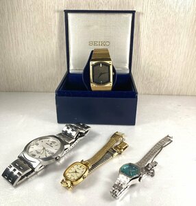 【76】 1円～ 時計 まとめ ジャンク品 現状品 不動品 4本 腕時計 SEIKO セイコー ミラショーン Mila Sehon 等 メンズ レディース 等