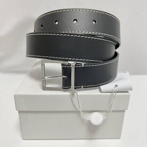 90 メゾンマルジェラ レザー ベルト 黒 ブラック 無地 ビジネス 冠婚葬祭 MaisonMargiela シンプル 革 ビジネス 入学式 卒業式 式典 結婚式