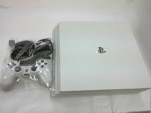 25 送80サ 0612$B07 PS4 Pro 1TB CUH-7200 ホワイト 本体セット ver11.50 箱無し 中古品