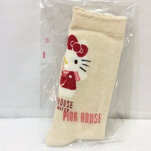未使用☆PINK HOUSE ピンクハウス×キティ コラボ 靴下 キナリ 【クリックポスト可】