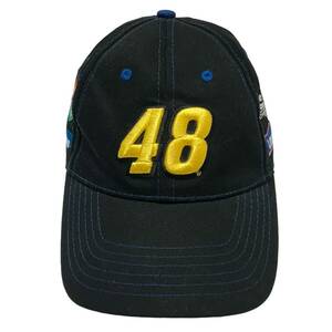 希少 NASCAR CHASE ジミージョンソン Jimmie Johnson 48 レーシング ベースボールキャップ CAP ブラック／ブルー 帽子