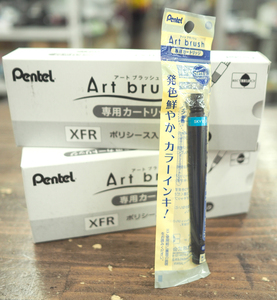 未使用品 2箱 20本セット Pentel/ぺんてる 筆ペン アートブラッシュ/art brush XFR-110 スカイブルー 10本入り 2箱 カートリッジ