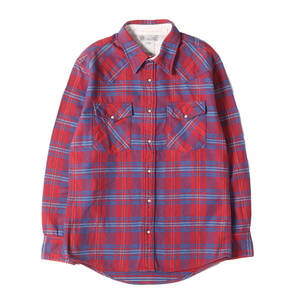 visvim ビズビム シャツ サイズ:2 F.I.L限定 ウエスタン チェック フランネルシャツ (BANDITO SHIRT L/S GIZA) レッド ブルー トップス