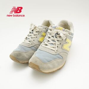 New Balance ニューバランス 23.5 スニーカー ブランドロゴ スエード マルチカラー グレー ブルー イエロー/RC190