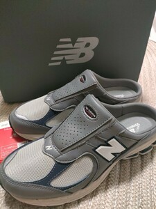 新品 定価12980 ニューバランス M2002RMJ ミュール 27cm US9 New Balance グレー スニーカー サンダル メンズ M2002 RMJ