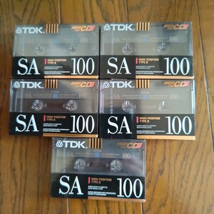 未開封　 カセットテープ　TDK SA100 ハイポジション　タイプⅡ　5本セット