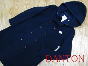 ★DANTON ダントン×URBAN RESEARCH DOORS★ウールモッサ フード付き ダブルロングコート JD-8479★R60428017B