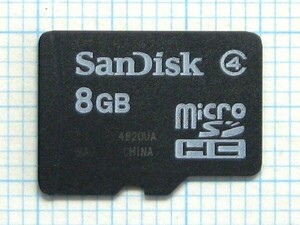 ★SanDisk microSDHC メモリーカード ８GB 中古★送料８５円・１８５円