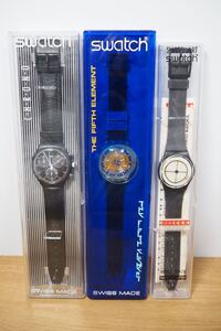 ★【3セット】スウォッチ CHRONO クロノグラフ twenty two jewels The Fifth Element NOT VITAL WHEEL ANIMAL GZ120 腕時計 SWATCH KM