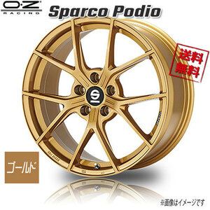 OZレーシング OZ Sparco Podio ゴールド 18インチ 5H114.3 8J+45 4本 73 業販4本購入で送料無料