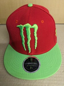 MONSTER ENERGY　モンスターエナジー　赤　レッド　緑 グリーン　キャップ　ベースボールキャップ　帽子　7 1/8 