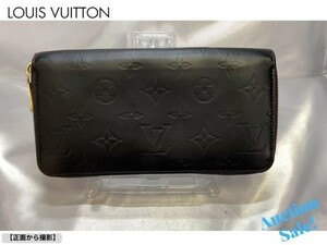 【中古】 LOUIS VUITTON ルイ・ヴィトン 長財布 モノグラム マット ジッピー ウォレット 黒