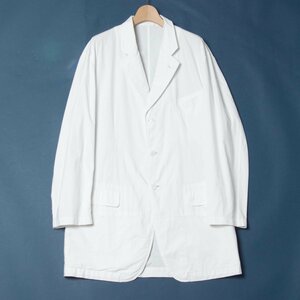 【1円スタート】COMME des GARCONS HOMME PLUS コムデギャルソン シャツジャケット アウター 綿100％ ホワイト 白 M 春夏 日本製 メンズ