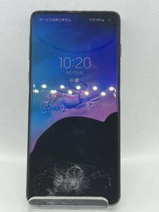 ジャンク Galaxy S10 au版 SCV41 ブラック 画面割れ