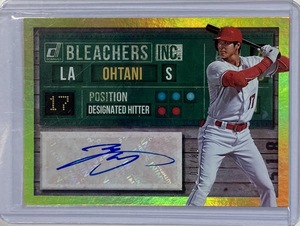 【10枚限定】大谷翔平直筆サイン 2019 Panini Donruss Bleachers Inc. Gold Auto