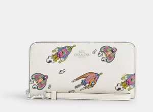 秋冬最新作!!　COACH Cosmic Coach Long Zip Around Wallet With Rocket Print　CW486　　LAから最新本物をお届け!!