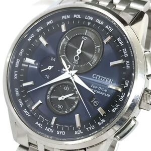 美品 CITIZEN シチズン Eco-Drive エコドライブ 腕時計 AT8110-61L H804-S099374 電波ソーラー アナログ クロノグラフ カレンダー 動作OK